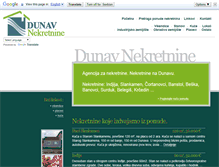 Tablet Screenshot of dunavnekretnine.com